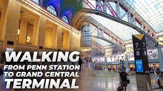 Walking NYC  Penn Station to Times Square amp Grand Central Terminal July 2021 [upl. by Nylatsyrk]