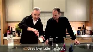 aerolatte  milk frother makes three layer caffè latte macchiato [upl. by Essex]