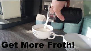 How to Get More Froth from Your Nespresso Coffee Aeroccino  Nespresso tips and help [upl. by Urbanus]