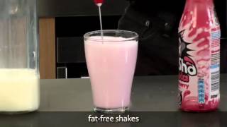 How to make a fat free milkshake using an aerolatte milk frother [upl. by Ahsinoj]