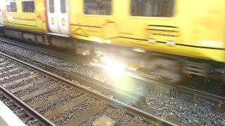 Merseyrail 507 009 making arcs at Birkdale station [upl. by Atat]