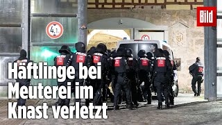 Gefängnismeuterei Polizei stürmt Knast in Thüringen  JVA Untermaßfeld [upl. by Aniratak]